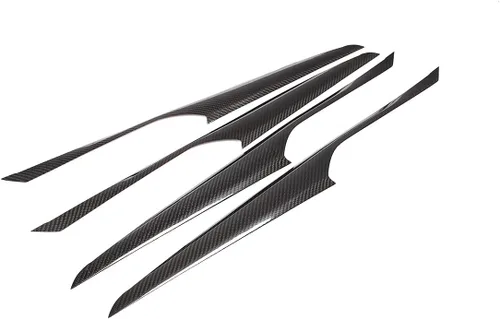 Miniatura 2 de 100% fibra de carbono real decoración de puerta interior panel cubierta recorta 4 unids para BMW X3 G01 X4 G02 2018-2021