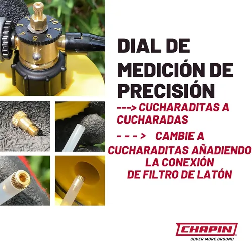Miniatura 4 de Chapin G364D Fabricado en EE. UU. Pulverizador de manguera profesional para césped y jardín de 32 onzas con 16 raciones de mezcla en el dial