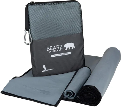 BEARZ - Juego de toallas de microfibra para exteriores, toallas de microfibra para el cuerpo, toalla de entrenamiento, toalla de campamento, toalla
