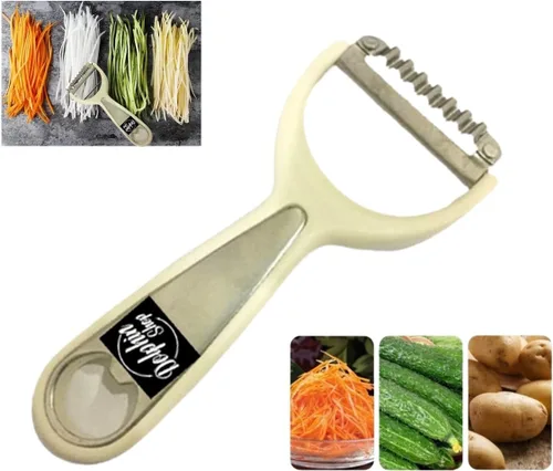 Dolphin Shop Pelar papaya verduras y frutas del producto raspador rebanador triturador de mano cortador de hoja herramientas portátiles cocina 1