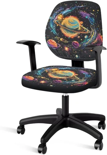 Miniatura 18 de Funda para silla de oficina, con temática de playa, funda elástica para silla de oficina, funda elástica de 2 piezas, funda para silla