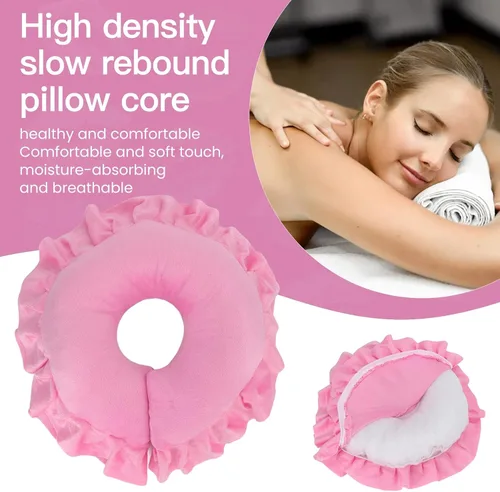 Miniatura 3 de Dioche Cojín de soporte para el cuello en forma de U suave para sala de spa, mesa de masaje, cama, almohada para la cara, cojín de cuello