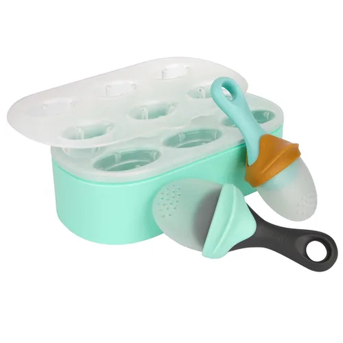 Miniatura 8 de Boon Pulp Silicone Baby Fruit Feeder - Alimentador de silicona suave para bebés, suministros de destete para bebés de frutas y verduras, esenciales