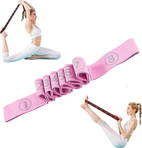 Miniatura 17 de Banda de resistencia de fitness para estiramiento y yoga, ejercicio de tirador de moda, bandas elásticas de ejercicio de 8/10 bucles para adultos