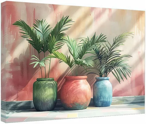 VOCBAN Plant Wall Decor Prints, Retro Farm Style Plant Botanical Prints Posters Wall Art For Living Room Decor Canvas Prints Home Artwork - 40x60cm