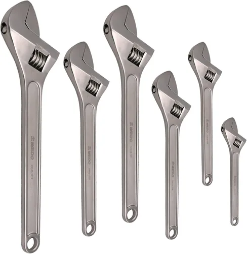 Miniatura 7 de WEDO Llave inglesa ajustable de acero inoxidable, anticorrosión, alta resistencia, mandíbulas fresadas de precisión para una máxima potencia