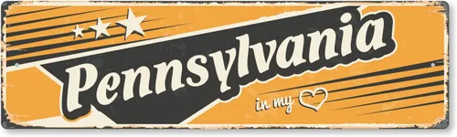 Miniatura 18 de SmartSign Letrero de metal vintage de 4 x 14 pulgadas "Welcome To New Jersey State", aluminio a prueba de óxido de 40 mil con recubrimiento