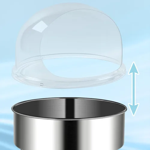 Miniatura 4 de ROVSUN Cubierta de escudo de burbujas para máquina de algodón de azúcar, cúpula de 21 pulgadas para máquina comercial de hilo dental transparente