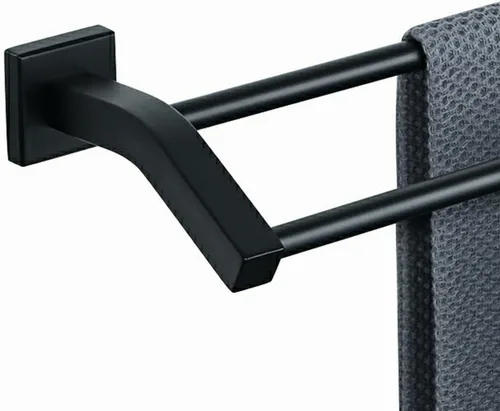 Miniatura 16 de Alise Toallero doble de baño, toallero para baño, lavabo de baño, acero inoxidable SUS304 de 24 pulgadas, soporte de pared, color negro mate