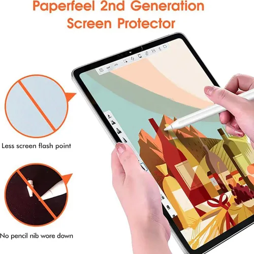 Miniatura 4 de Protector de pantalla de papel compatible con Lenovo Idea Tab Pro, película de PET mate para dibujar y tomar notas [antirreflejo] [antideslizante]