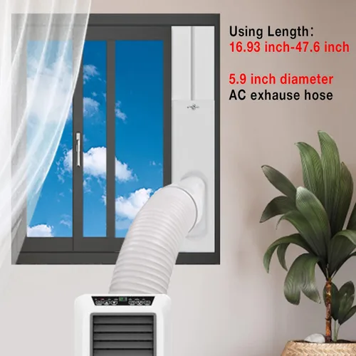 Miniatura 3 de HOXHA Kit de ventilación de ventana de aire acondicionado, kit universal de ventana ajustable con manguera de escape de 5.9 pulgadas de diámetro