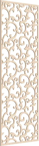 Miniatura 190 de Wheatland Paneles de pared decorativos de madera con calado, 9 3/8 pulgadas de ancho x 24 3/8 pulgadas de alto x 1/4 de alto, nogal