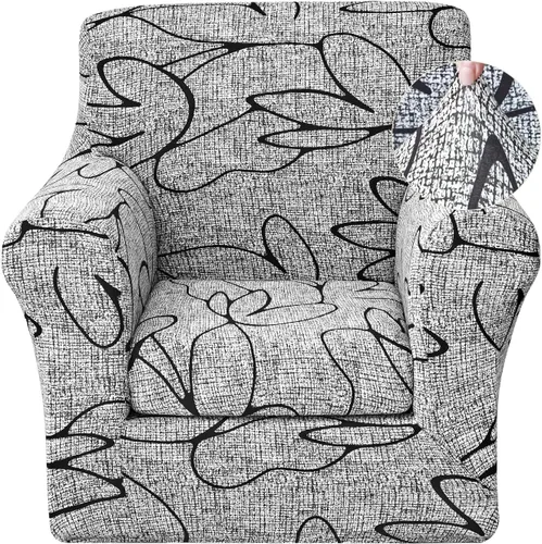 Miniatura 13 de JQinHome Funda elástica para sofá de 2 piezas Fundas para sofá, funda para sillón con funda de cojín separada para silla, protector de muebles
