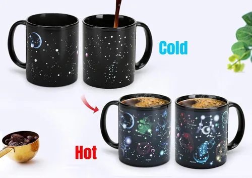Miniatura 3 de Regalos de Astronomía Taza de Café con Tapa, 12 Regalos del Espacio de Constelaciones para Hombres y Mujeres, Taza de Cerámica con Tema de Planeta