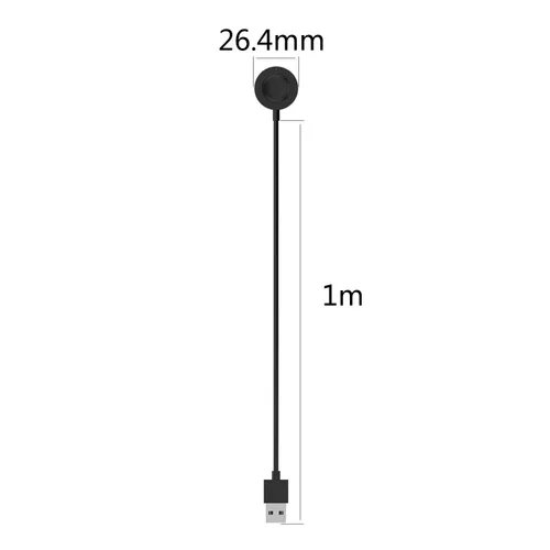 Miniatura 6 de RuenTech Cargador compatible con Fossil Gen 6, cargador magnético rápido, cable de carga de 3.3 pies para Fossil Gen 6 de 1.732 in/1.654 in (2 negro)