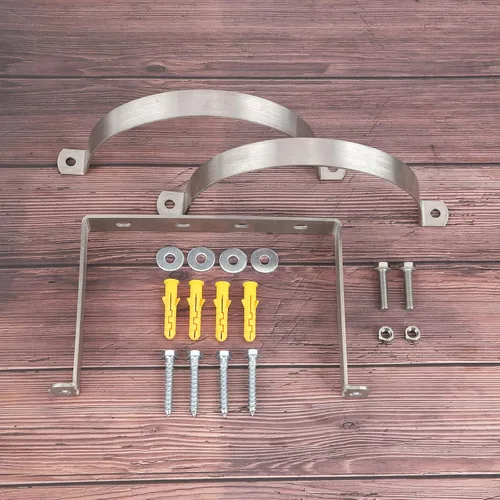 Miniatura 4 de Correa de pared de ventilación de acero inoxidable B, soporte de tubo de chimenea, colgador rígido de anillo dividido, soporte de pared, para tubo
