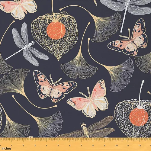 Miniatura 20 de Tela decorativa de setas lindas de Feelyou por el patio, tela de tapicería de setas de dibujos animados para sillas, tela decorativa impermeable al