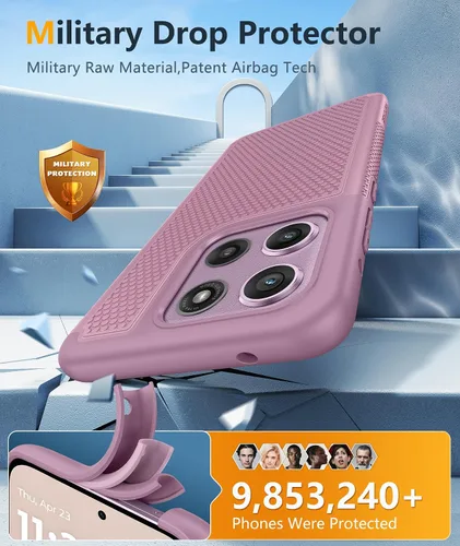Miniatura 773 de FNTCASE Funda para iPhone 17 Pro: Fundas delgadas translúcidas de color azul claro compatibles con MagSafe, protección completa de la cámara
