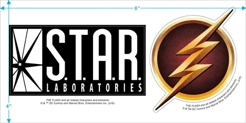 Miniatura 3 de Popfunk Classic Flash Star Labs Superhero S.T.A.R. Laboratories Sudadera con capucha y calcomanías