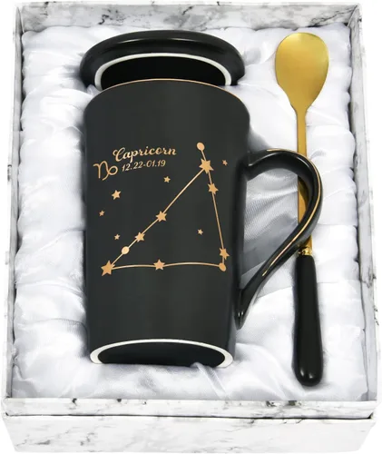 Miniatura 16 de YHRJWN Regalos de Acuario para Mujeres, Taza de Café de Constelación de Acuario, Regalos de Cumpleaños de Enero y Febrero para Mujeres Amantes