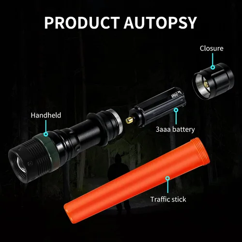 Miniatura 6 de 4 luces LED de señal de seguridad de 11 pulgadas, luces de control de tráfico con 7 modos de flash rojo, para asistente de estacionamiento