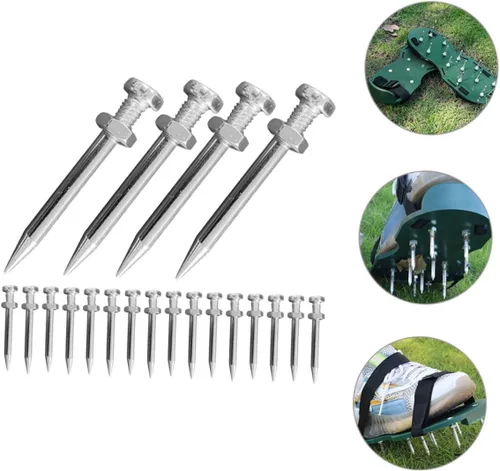Miniatura 8 de 20 pinzas de aireación de césped para césped, estacas de aireación de metal para césped, herramientas de cuidado del césped, estacas de pinchos
