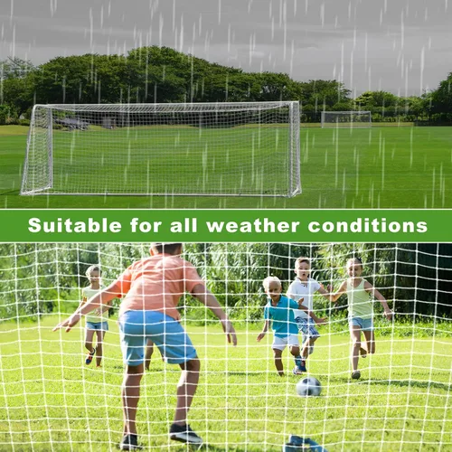 Miniatura 6 de 3mm Thicker Soccer Net, Full Size Soccer Goal Net, Durable Polyethylene Football Net with Installation Accessories,24 x 8ft / 18 x 6.5ft / 10 x