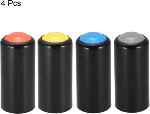 Miniatura 3 de uxcell Tapa de batería Mic Batería Tornillo en Tapa Tapa de Copa 4 Colores 4 Piezas