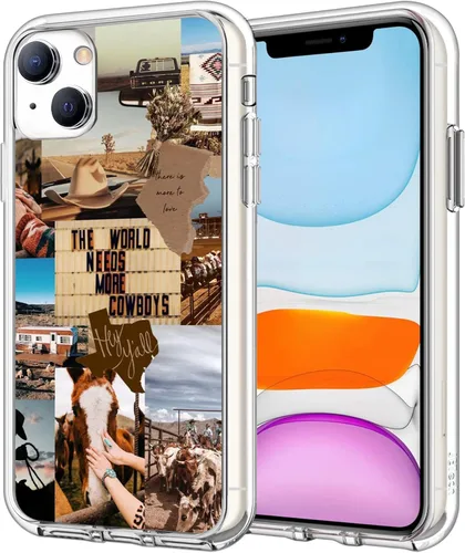 Miniatura 18 de Funda compatible con iPhone 7/8/SE del oeste, funda de collage estético retro vaquera country chic collage para hombres y mujeres, regalo a prueba