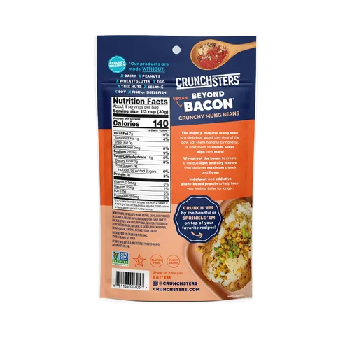 Miniatura 2 de Crunchsters Beyond - Bocadillo de proteína de tocino, 4 onzas