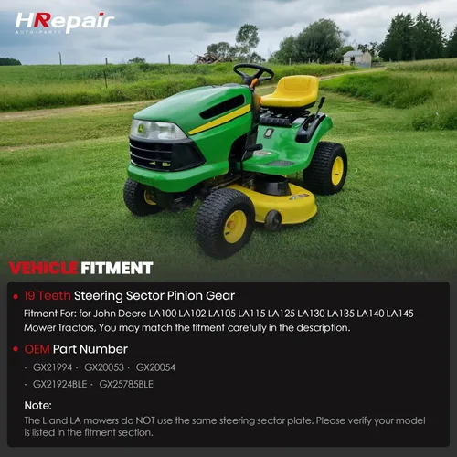 Miniatura 2 de Flip Manufacturing - Kit de piñón y piñón para John Deere LA Series – 19 dientes LA120, LA125, LA130, LA135, LA140, LA145, LA150 Reemplazo
