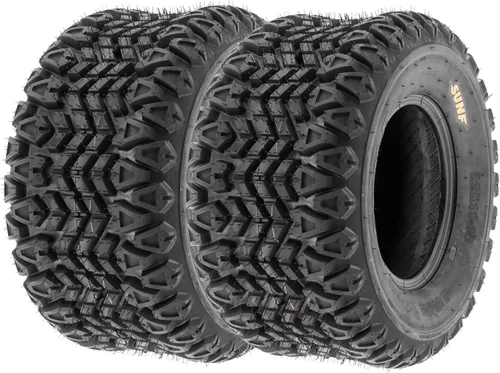 Juego de 2 neumáticos SunF de 20 x 10-8 20 x 10 x 8 para ATV UTV de 4 capas para carrito de golf, cortacésped Quad G003 [llantas no incluidas]