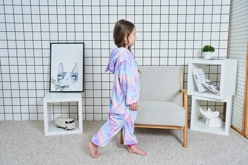 Miniatura 28 de Pijama de unicornio unisex para niños, enteritos para disfraz, Halloween