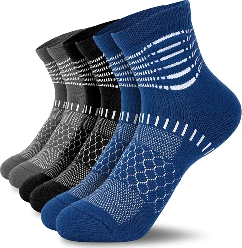 Miniatura 21 de IRAMY Calcetines de compresión de tobillo Coolmax para mujeres y hombres, calcetines que absorben la humedad, alivio de la fascitis plantar, 3/5