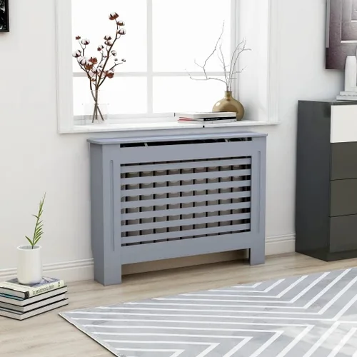 Miniatura 30 de 2 piezas de MDF para el hogar, calentador de sala de estar, soporte lateral para calefacción, cubierta de radiador, estante de gabinete de Blanco