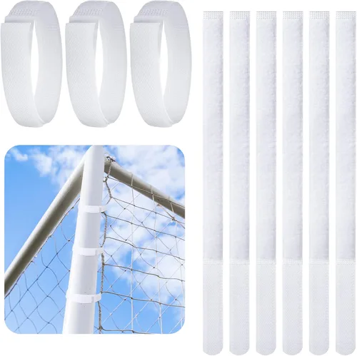 30 correas de red para portería de fútbol, trampa de portería de fútbol, color blanco para sujetar redes de fútbol a los postes de portería para