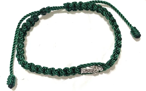 Miniatura 4 de Pulsera de hilo de San Judas Thaddeus verde Roja de hilo de San Judas Tadeo Cuentas de cristal No