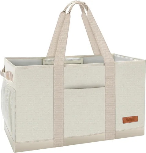 Miniatura 13 de WONDAY Portador de Bolsa de Compras Reutilizable Extra Grande de Pie con Asa, Treinta y Una Bolsa Utilitaria Plegable para Compras y Playa Verde