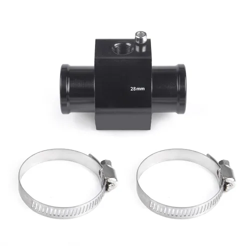 Miniatura 18 de Abrazadera de adaptador de sensor de radiador para tubo de junta de temperatura de agua de aluminio, medidor de temperatura, abrazadera azul de 34 mm