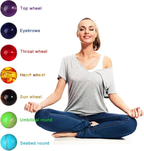 Miniatura 5 de ONESING 2-12 Pcs Chakra Bracelets for Women Lava Rock 7 Chakras Crystals and Healing Stones Bracelets 8mm Crystal Bracelets Yoga Beaded Bracelets