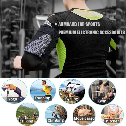 Miniatura 5 de Brazalete deportivo universal para todos los teléfonos. Brazalete para teléfono celular para correr, fitness y entrenamientos de gimnasio