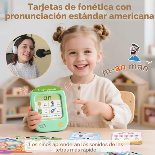 Miniatura 4 de JoyCat Tableta de aprendizaje para niños, aprende a leer con 156 páginas, más de 600 palabras, más de 40 temas, más de 100 juegos interactivos