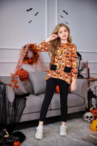 Miniatura 5 de Arshiner Conjuntos de ropa para niñas pequeñas, conjuntos de ropa de manga larga de 2 piezas con bolsillos