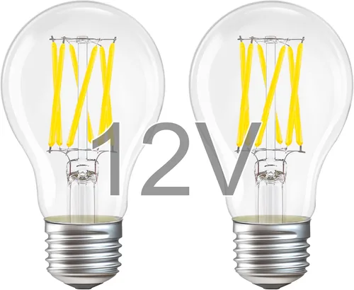 Miniatura 10 de Paquete de 2 bombillas LED de 12 voltios A19 de bajo voltaje Edison de 4 W 400 lm E26 2700 K blanco cálido, 40 vatios equivalente a incandescente RV
