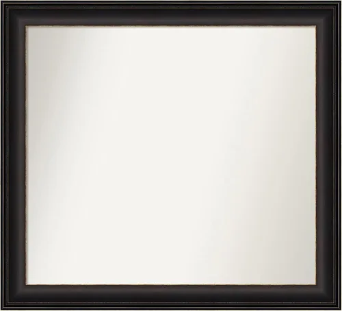 Miniatura 301 de Amanti Art Espejo de baño de bronce para sobre el fregadero, 24 x 24 pulgadas, espejo cuadrado de bronce Lara para tocador, marco de madera