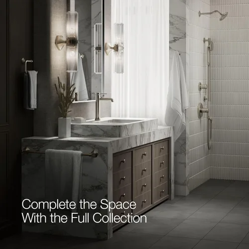 Miniatura 10 de Kohler 27003-4-BN Occasion - Grifo alto para lavabo de baño con una sola manija, 1.2 gpm, níquel cepillado vibrante Vibrant Brushed Nickel