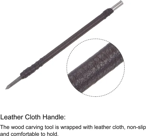Miniatura 4 de uxcell Cuchillo para tallar cinceles de madera, punta angular de carburo de tungsteno de 0.118 in, herramienta de mano para carpintería, Graver