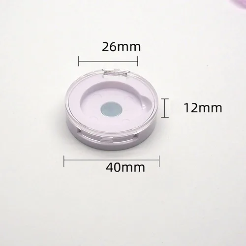 Miniatura 5 de luzen 4 cajas pequeñas redondas de sombra de ojos, caja vacía, caja vacía de repuesto, imán recargable, maquillaje, sombra de ojos, polvo, rubor