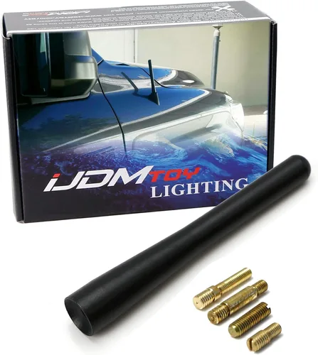 Miniatura 10 de iJDMTOY Juego de antena de radio corta de 7 pulgadas compatible con Ford Toyota Dodge/RAM, Nissan Trucks, acabado negro mate