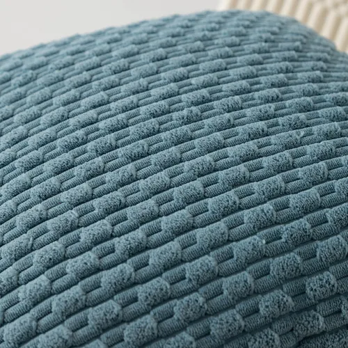 Miniatura 167 de K Kevin Textile - Juego de 2 fundas de almohada decorativas de corduroy suave azul con rayas estilo bohemio, fundas de almohada para sofá, cama